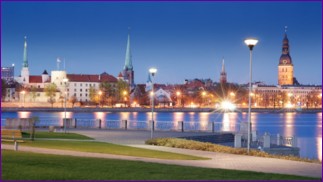 Panoramic view of Riga in Latvia